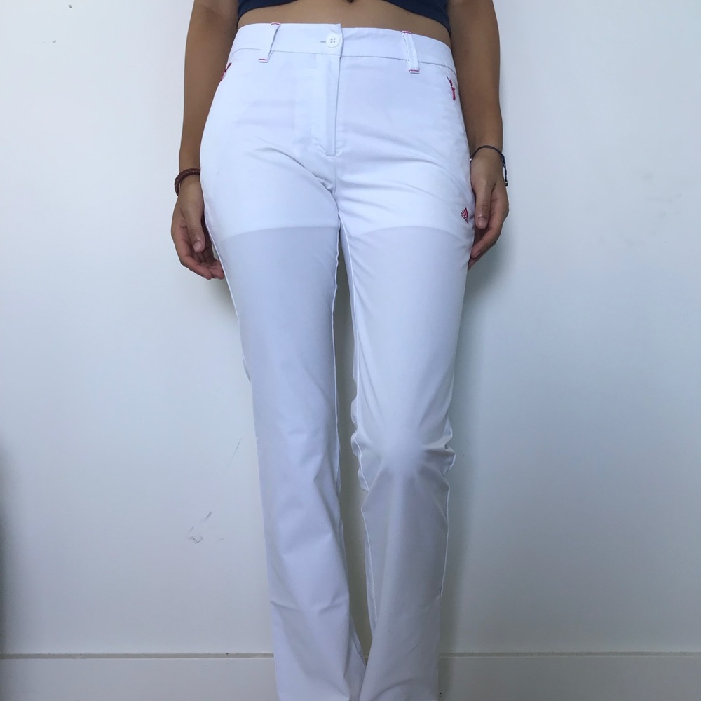 White Adidas Golf Pants